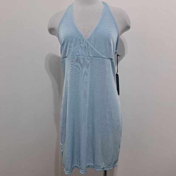 Finesse Dani Blueberry Halter Bodycon Mini Dress Size 1X NWT - Picture 11 of 14